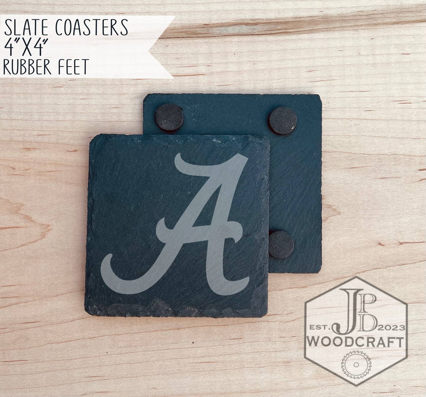 Alabama Engraved Coaster Set (Officially Licensed)
