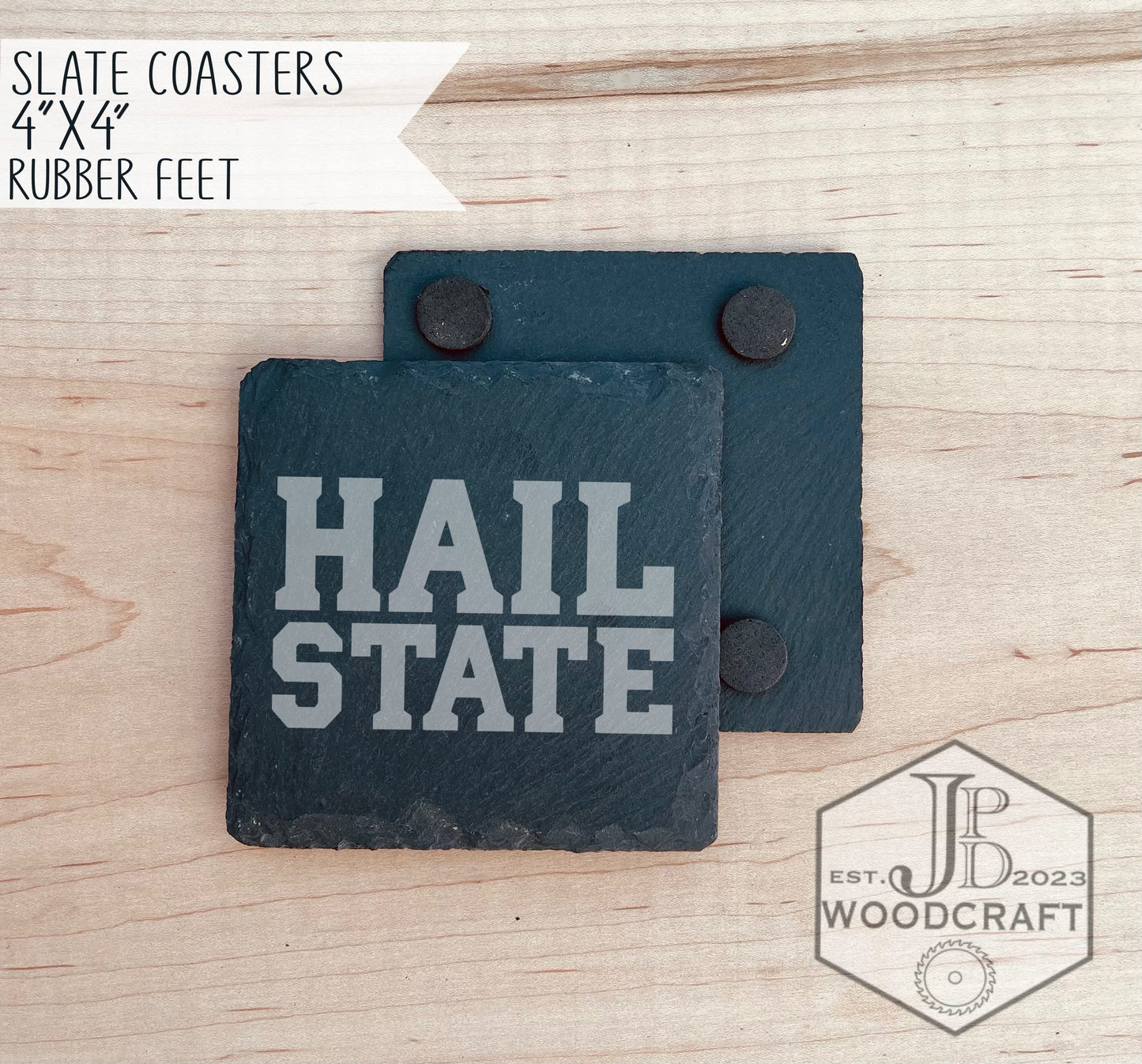 Mississippi State Engraved Coaster Set (Officially Licensed)